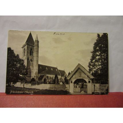 BLACKMOOR CHURCH, HAMPSHIRE unused antique postcard RP, by Valentine c.1901 /