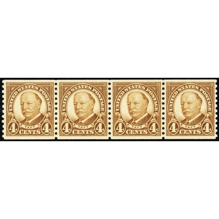 687, Mint NH 4¢ XF Gem Strip of Four Stamps ** Stuart Katz