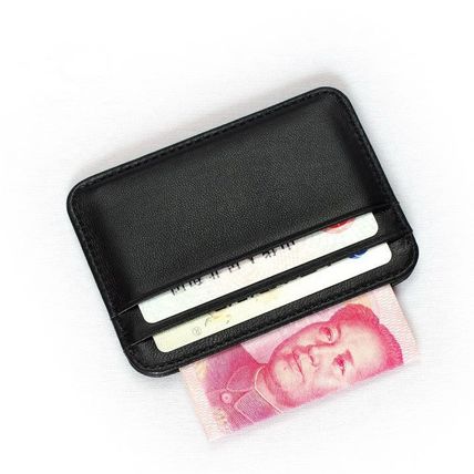 Sheepskin Genuine Leather Credit Card Case Mini ID Card Holder Men's