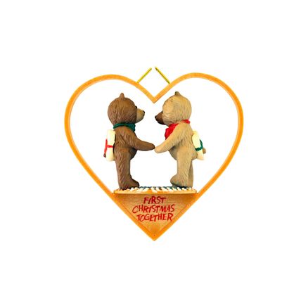 HALLMARK FIRST CHRISTMAS TOGETHER HANDCRAFTED CHRISTMAS ORNAMENT 1988