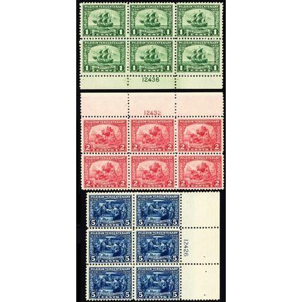 548-50, Mint Set of Three Plate Blocks CV $635 - Stuart Katz