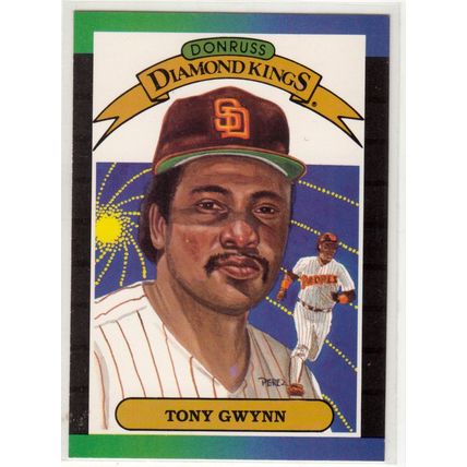 1989 Donruss Tony Gwynn Diamond Kings baseball card #6– HOF- Padres