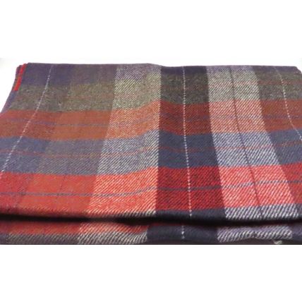 Mens Tradional Checked Scarf Burgundy Blue & White Super Soft Comes Boxed Gift