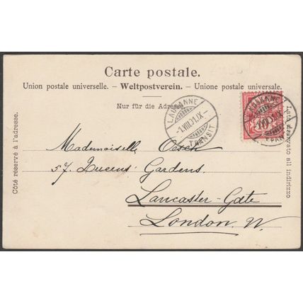 Ouchy et le Port, Lausanne, 1901 - Comptoir de Phototypie CPA