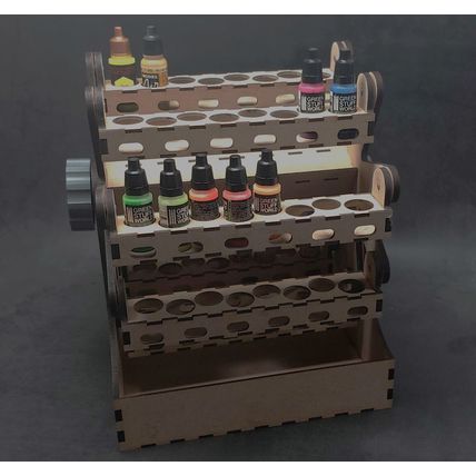 Revolving Carousel Paint Storage Holder for Valejo 26mm Paint Pots