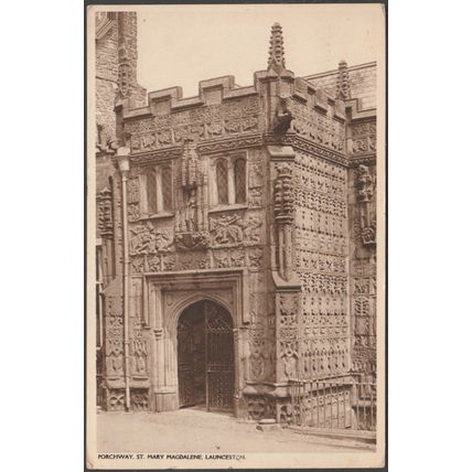 Porchway, St Mary Magdalene, Launceston, Cornwall, 1953 - Postcard