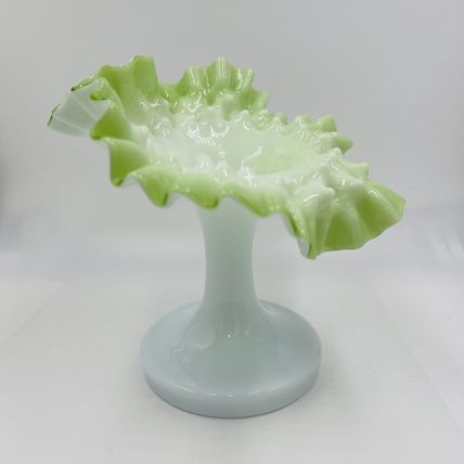 Victorian Jack in Pulpit Vase Dimpled Hand Blown Art Glass Antique Bohemian