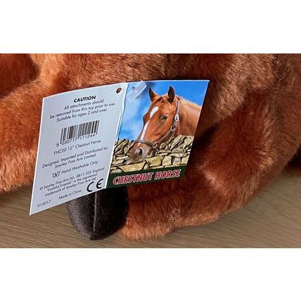 Chestnut Horse 12" toy as it is, personalised, gift wrapped, 3 options