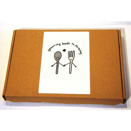 SPOONING LEADS TO FORKING PERSONALISED ENGRAVED SPORK LOVER VALENTINES FUN GIFT