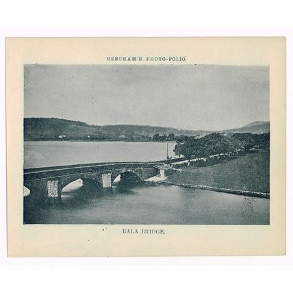 Bala Bridge And Lake / Llyfnant Valley North Wales 1900 Antique Print Picture