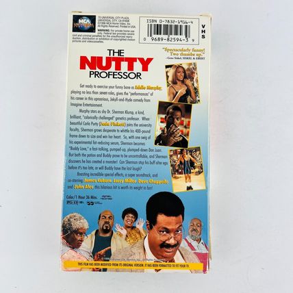The Nutty Professor VHS Video Tape Eddie Murphy, Jada Pinkett Smith James Coburn