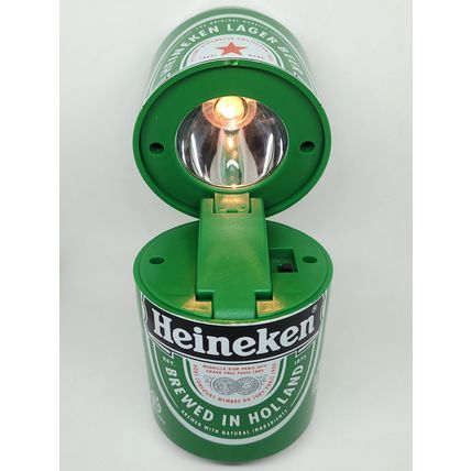 Heineken Beer Can Shaped Battery Desk Lamp - Rare Vintage Unused Tested & Works