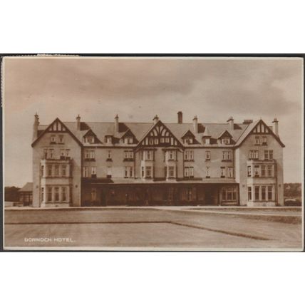Dornoch Hotel, Dornoch, Sutherland, 1933 - Gillespie RP Postcard