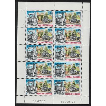 New Caledonia 'La Montagnarde' Locomotive Railways Sheetlet of 10v 2007 MNH