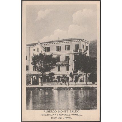 Albergo Monte Baldo Garda, Lungo Lago, Verona, 1925 - Trezza Cartolina