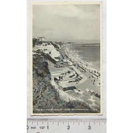 1958 postcard The Bay from Durley Chine, Bournemouth