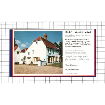 Wedmore Somerset / Great Braxted Essex House Sale Advert -c.1990 Clipping