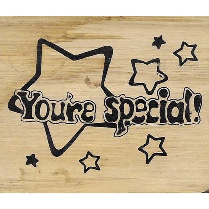 You're Special Wood Mounted Rubber Stamp. App 7.5x6.5cm. Stamping Cardmaking