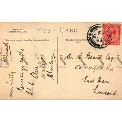 Dolgelley Road, Barmouth, , Valentine's Series Wales, Postcard, 1919