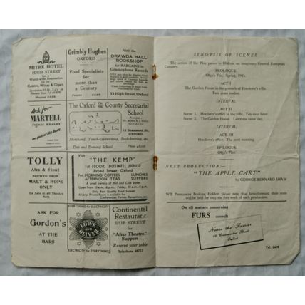 1950 programme Crime Passionnel, The Playhouse