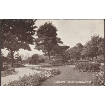 Valley Gardens, Harrogate, Yorkshire, c.1905 - Thomas Taylor Postcard