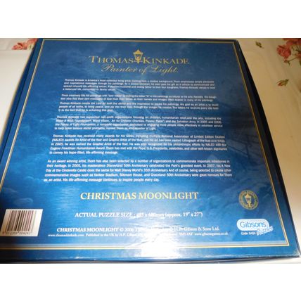 Thomas Kinkade 1000 piece jigsaw puzzle CHRISTMAS MOONLIGHT