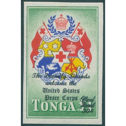 Tonga 1967 30s on £1 US Peace Corps imperf Official SGO26 unused