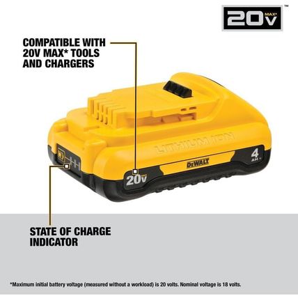 DEWALT 20V MAX 4 Ah Lithium Ion Battery (DCB240)