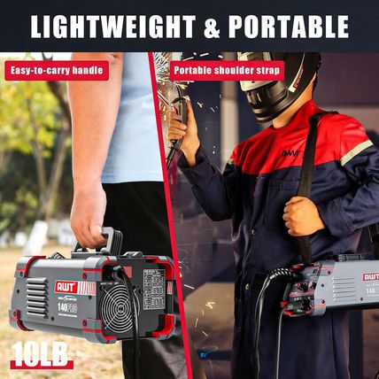 AWT 140Amp MIG Welder Flux Core MIG Welder/Stick/Lift TIG 3 in 1 Welding Machine