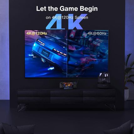 Ivanky 8-In-1 Docking Station 4K@120Hz for ASUS ROG Ally X/Valve Steam Deck Oled