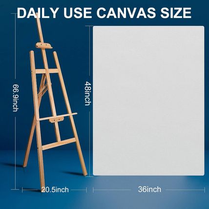 Large Canvases for Painting 36X48 Inch 2-Pack, 12.3 Oz Triple Primed Acid-Free 1