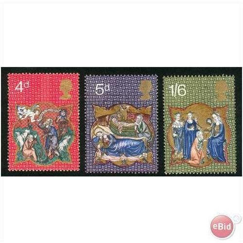 GB stamps 1970 used set - SG 838-840 - Xmas illumins see description