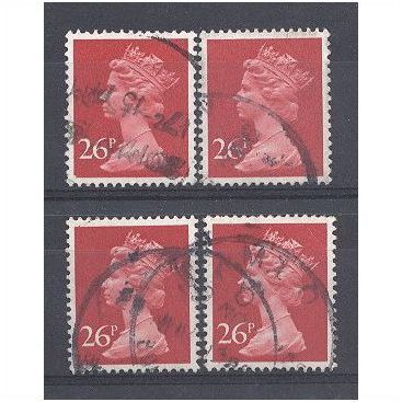 BULK STOCK.26p Rosine x 4.Variety Unchecked.Fine Used.nb12