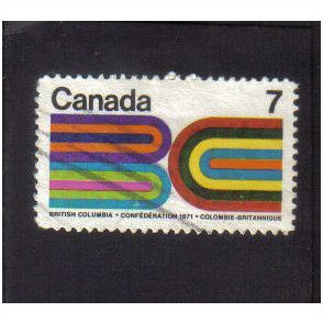 1971 canada b.c 7c f/u sg685