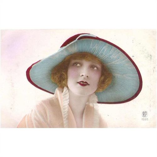 CARTE POSTALE - MODE - FEMME A CHAPEAU - REF 16