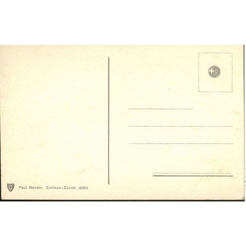 Switzerland PC - Lugano - Giardino pubblico - Paul Bender card
