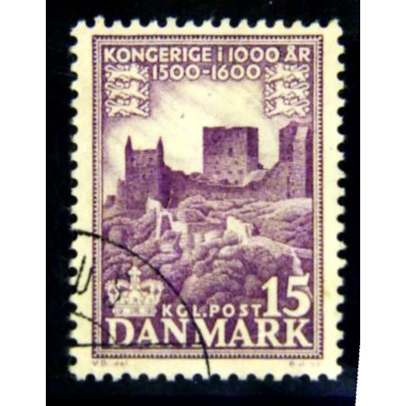 DENMARK 1953 SG 393 15 ORE LILAC HAMMERSHUS CASTLE FINE USED #