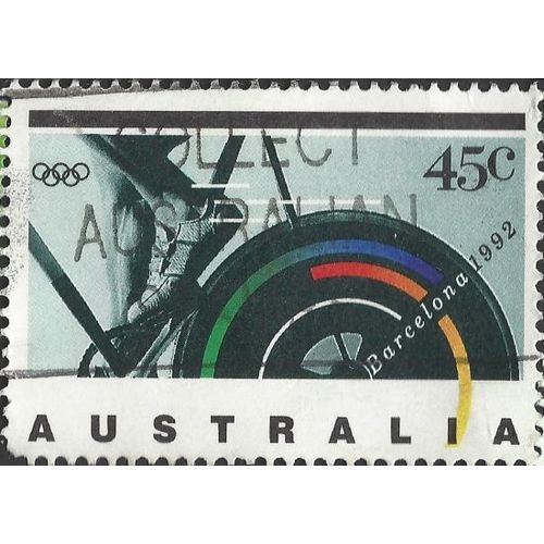AUSTRALIA, OLYMPICS, Barcelona, Cycling, grey-green 1992, 45c, #3