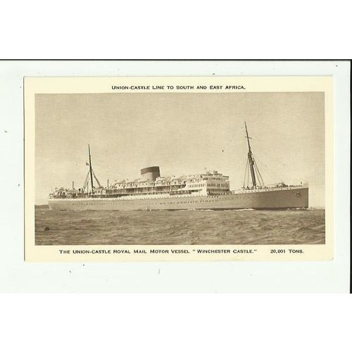 Union-Castle Line RMMV WINCHESTER CASTLE Company Postcard
