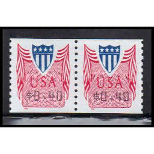 CVP33 40c Shield Very Fine MNH Pair PA5074