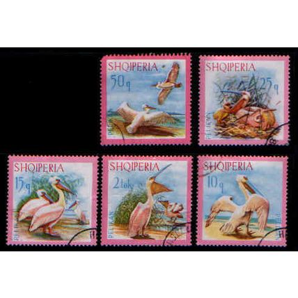 ALBANIA 1967 ALBANIA PELICANS SG 1098 / 1102 SET 5 VALS FINE USED