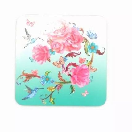 Oriental Blossom Coasters Floral Lamianted Cork Set of 4 Gift Home Decor Drink