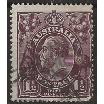 Australia 1919 SG51 1 1/2d Black-Brown Fine Used..