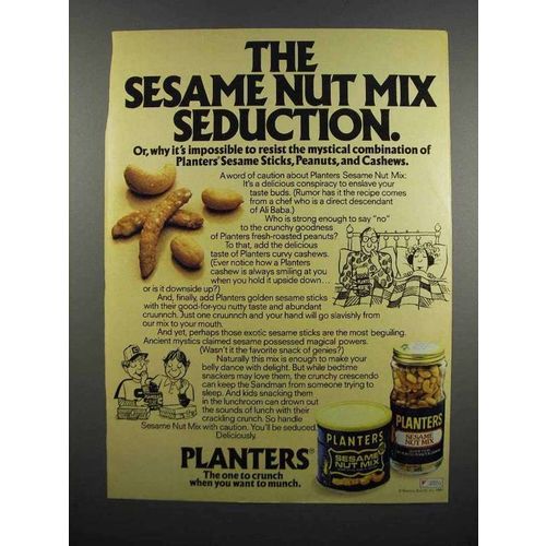 1983 Planters Sesame Nut Mix Ad - The Seduction