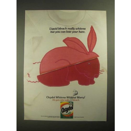 1987 Oxydol Color-Safe Bleach Ad - Buy You Can Lose Your Hare