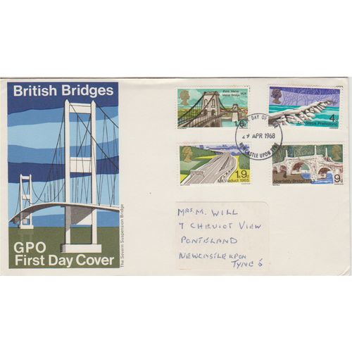 GB 1968 British Bridges FDC Newcastle pm see others