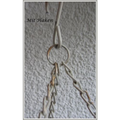 Kräuterkrone z. Hängen 24 Haken ø32cm,creme Metallkranz,