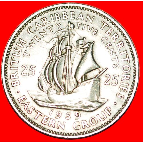 SHIP of Drake 1542-1596: EAST CARIBBEAN ★ 25 CENTS 1959! LOW START ★ NO RESERVE!