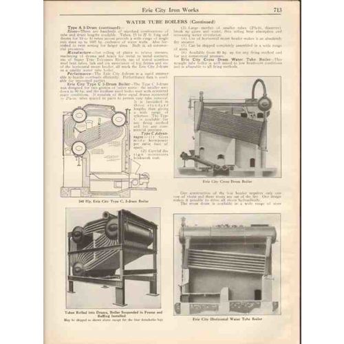 erie city iron works 1931 fire water tube boilers vintage catalog