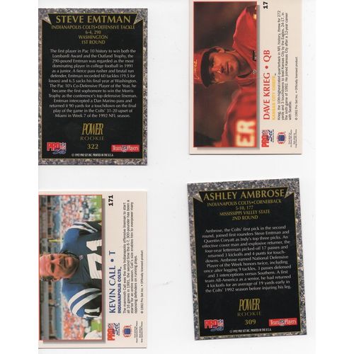 Proset 1992 Football cards lot of 10 VF/NM